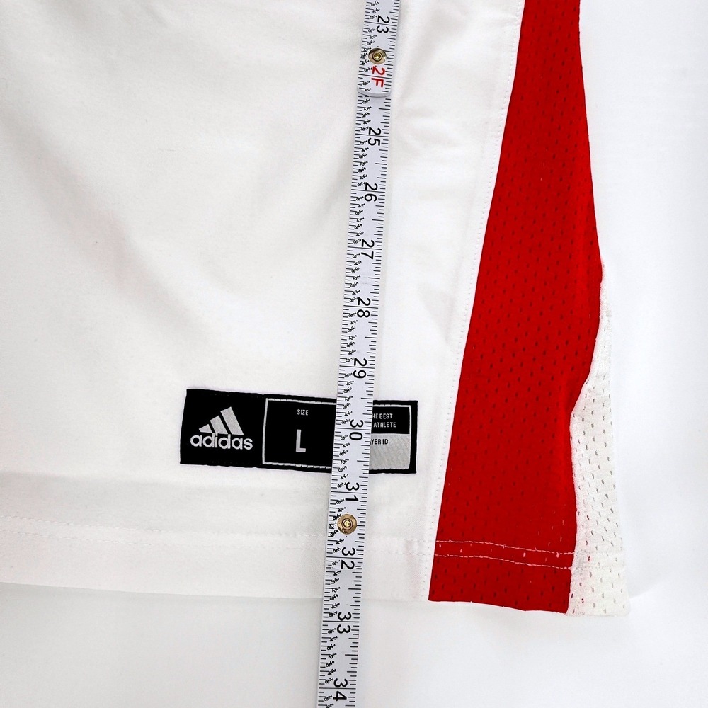 Adidas A1 Stock Football Jersey Mens Large White Red V-Neck NWT - Picture 15 of 16